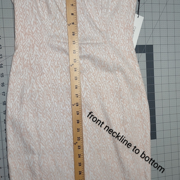 NWT Calvin Klein Cream Patterned Mini Dress (Size 6P) - Picture 7 of 10